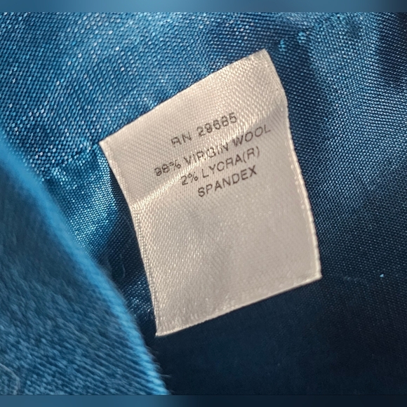 Pendleton Virgin Wool Business Skirt Blazer Set Women's Size 16 Blue - Picture 10 of 16